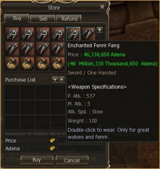 wolves., lineage 2 jewelry, l2 drop bews